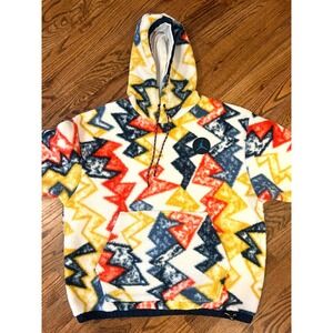 Jordan Mountainside Statement Sherpa Fleece Hoodie Men's XXL Multicolor AOP Logo